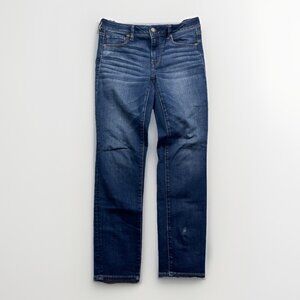 American Eagle Women's Skinny Jeans Next Level Stretch Denim Sz 10 Reg Dark Blue